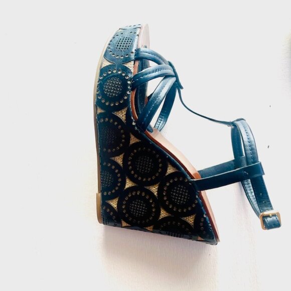 Vintage Tory Burch Wedge Women Shoes - Picture 4 of 4